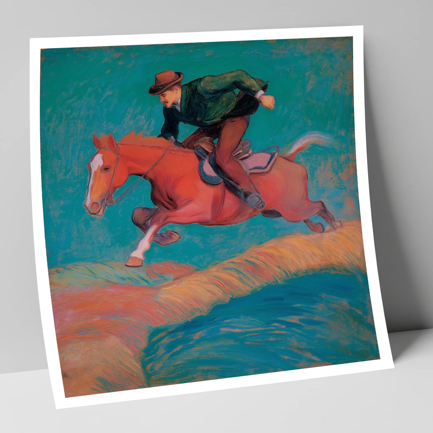 The Bold Leap show jumping horse art print