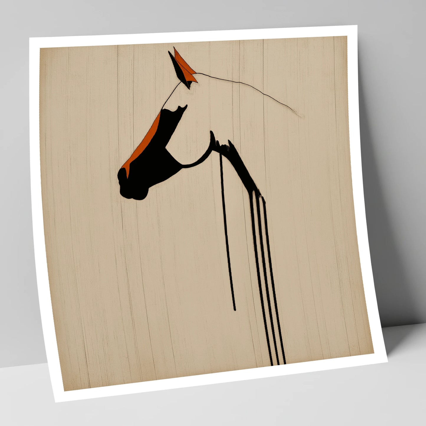 Minimalist Ink Profile horse breed art print
