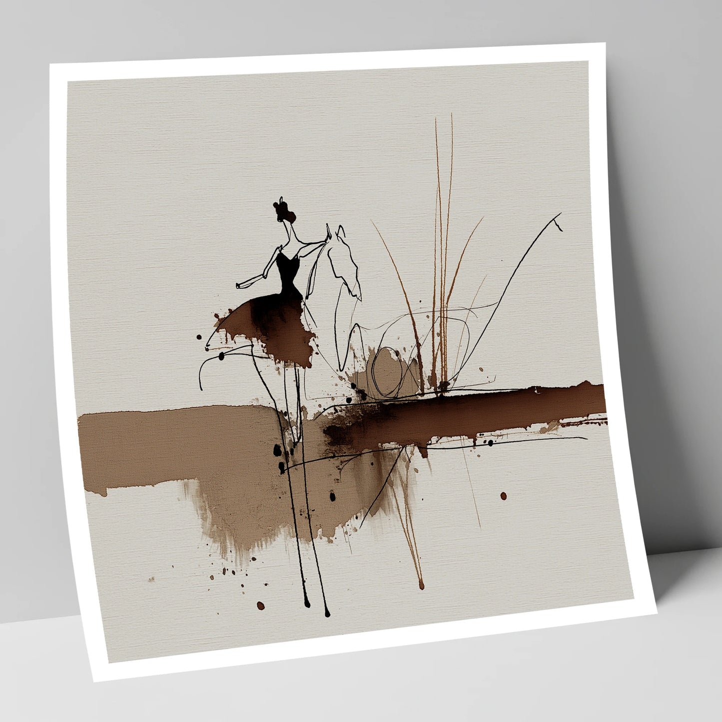 The Silent Dialogue horse & rider art print