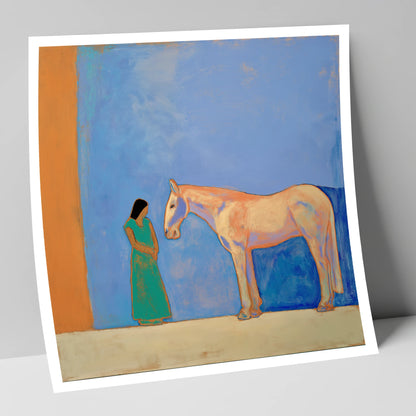 Silent Understanding horse & rider art print