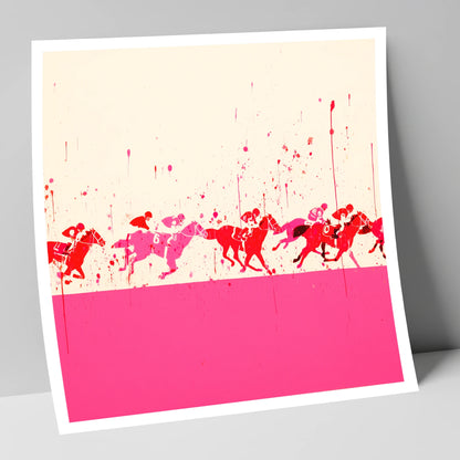 Crimson Surge racing horse art print