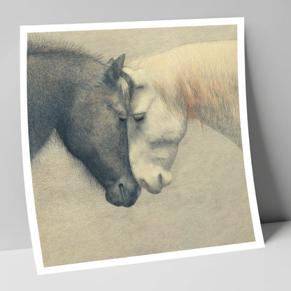 Quiet Harmony horse portrait art print