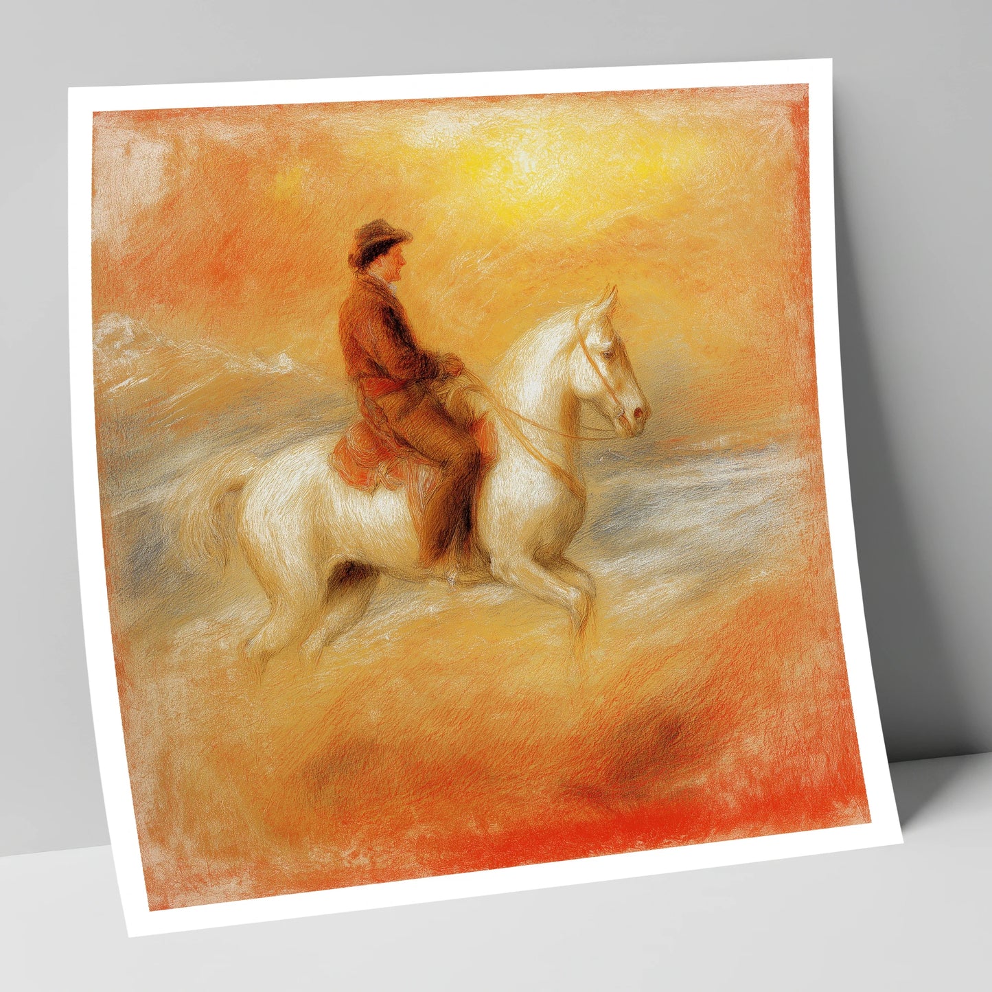 Sundown on the Plains western horse art print