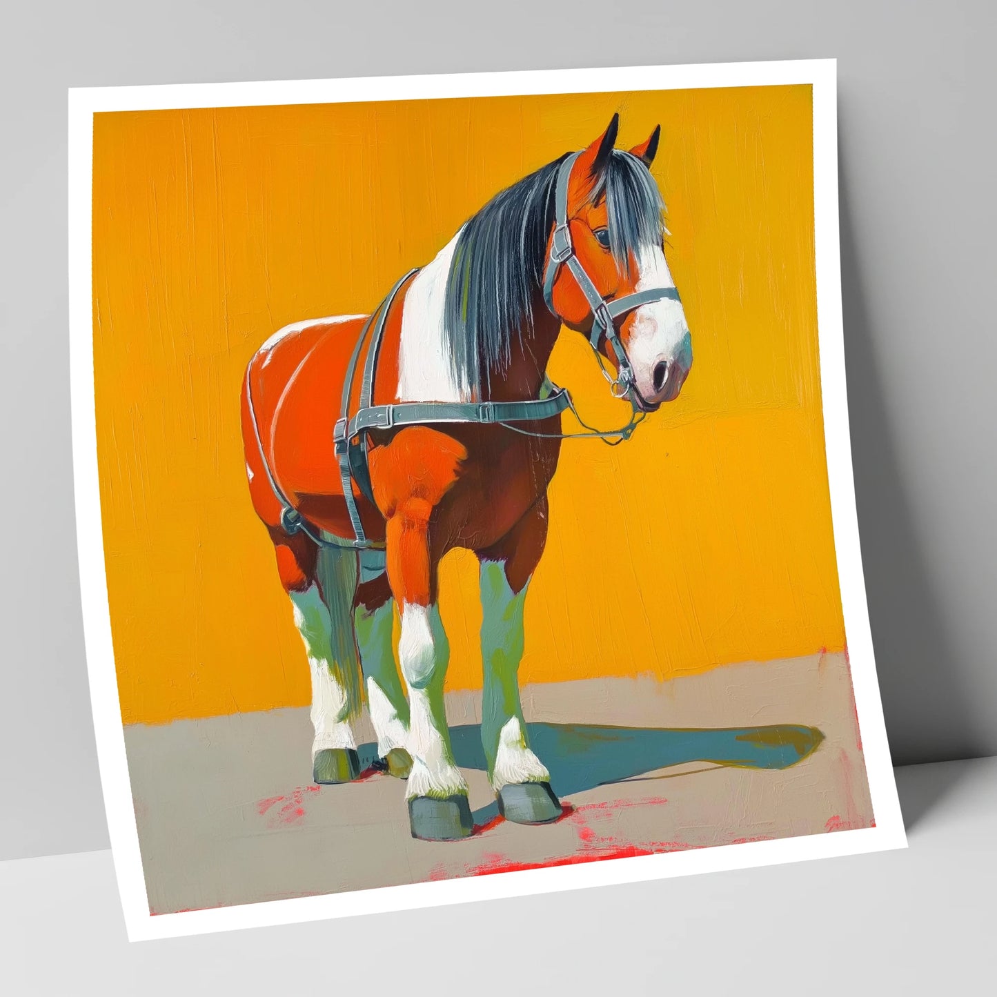 Vibrant Heavy Horse horse breed art print