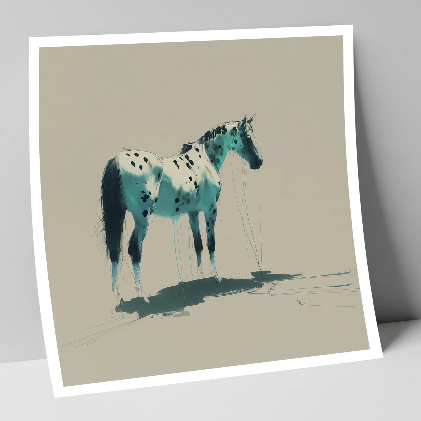Azure Spotted Appaloosa horse breed art print