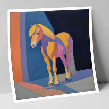 Radiant Golden Pony horse breed art print
