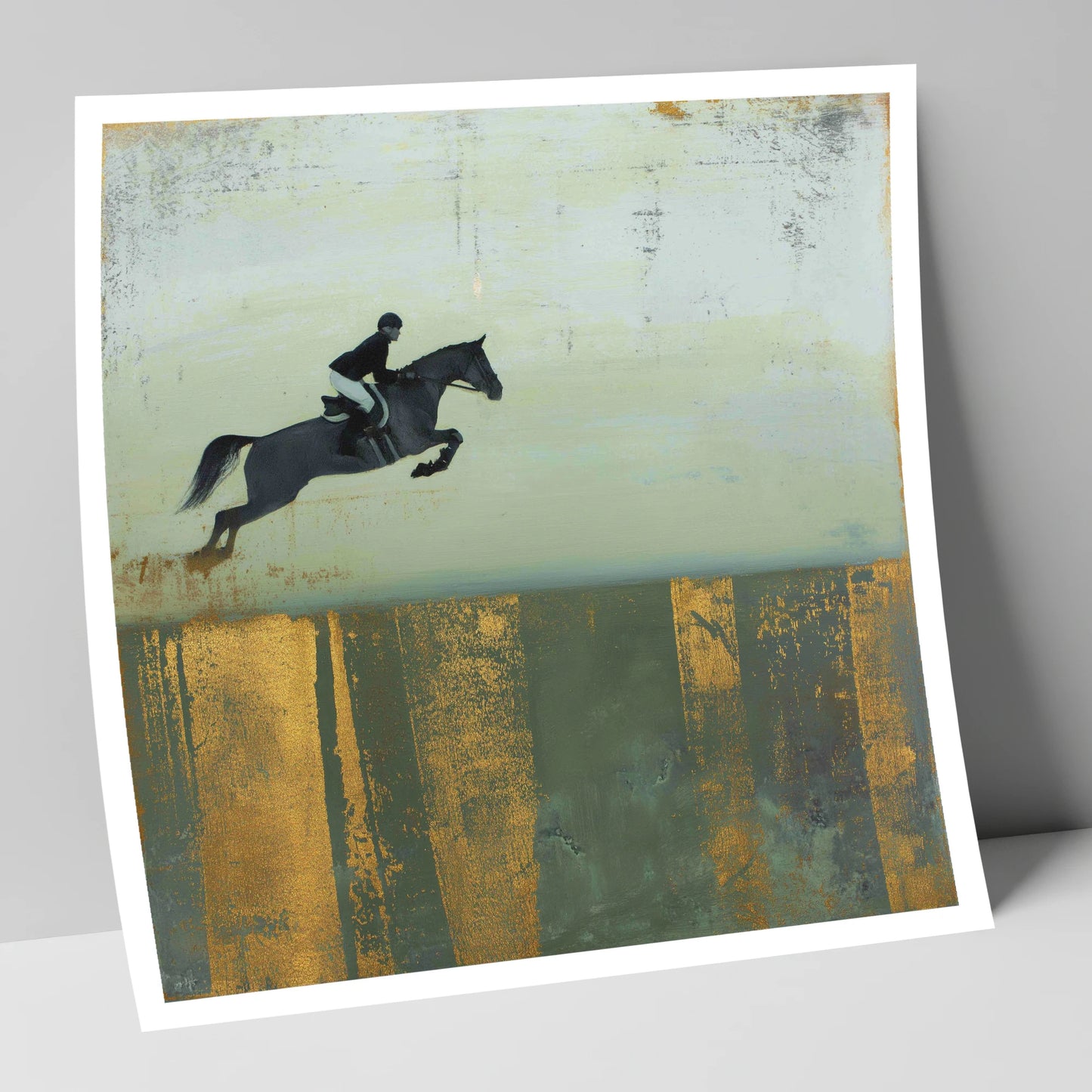Gilded Flight show jumping horse art print