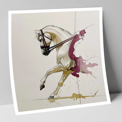 Moment of Collection dressage horse art print