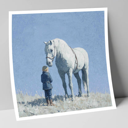 A Quiet Trust horse & rider art print