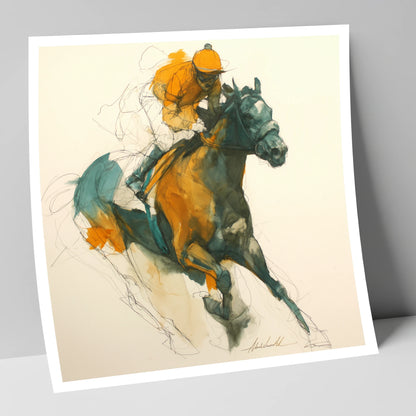Amber Surge racing horse art print