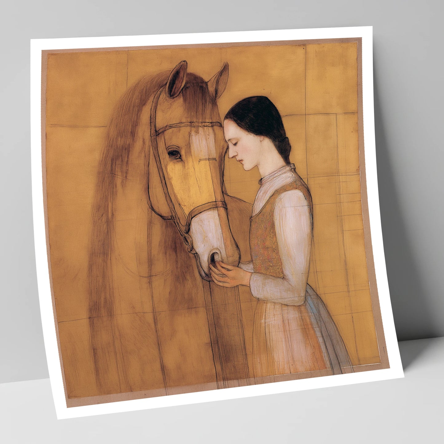 Quiet Connection horse & rider art print