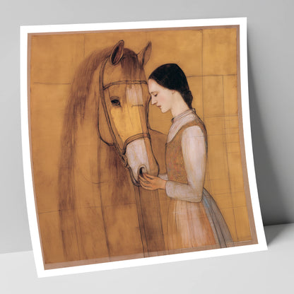 Quiet Connection horse & rider art print