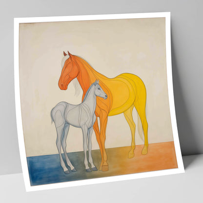 Radiant Lineage mare & foal art print