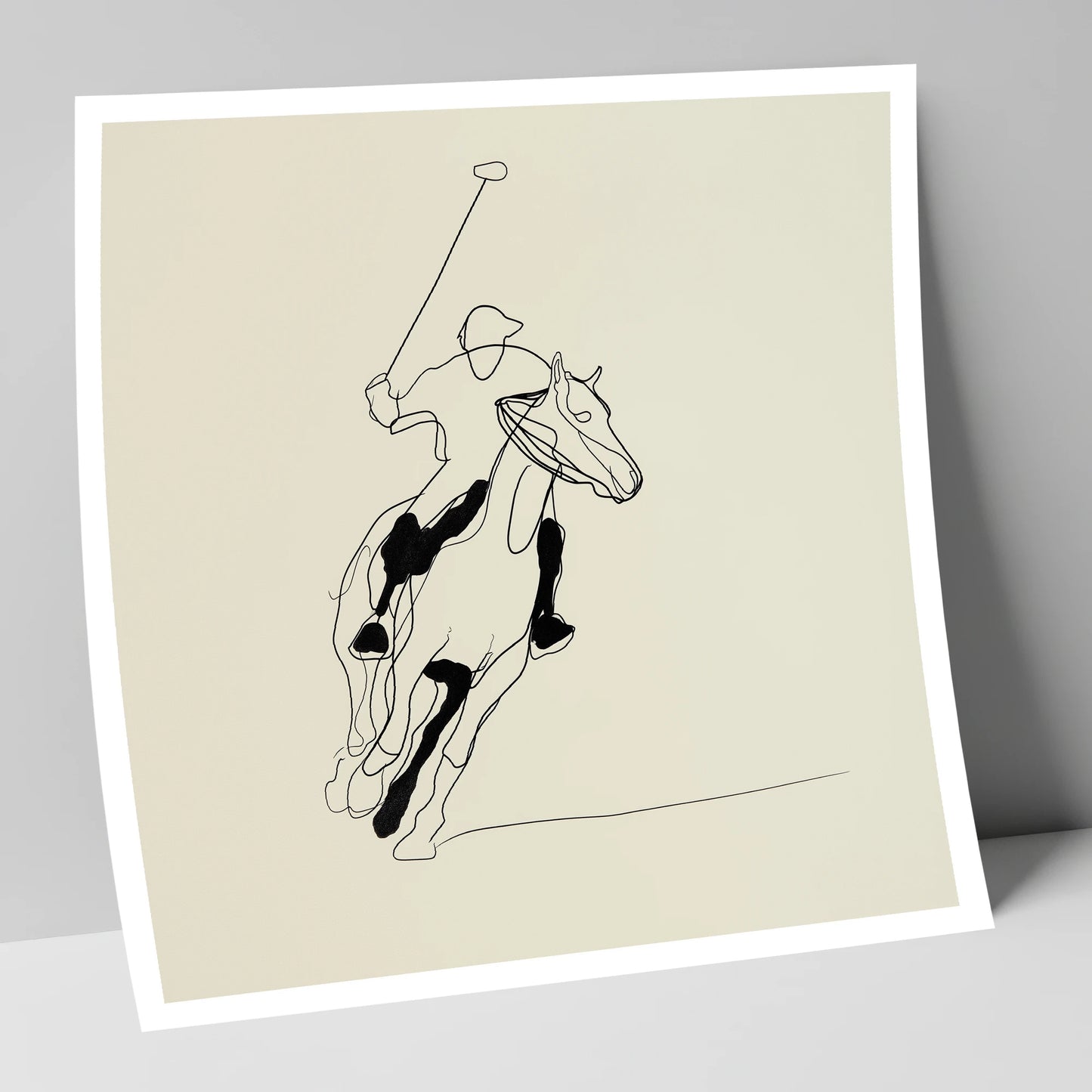 Fluidity of the Chukka polo horse art print