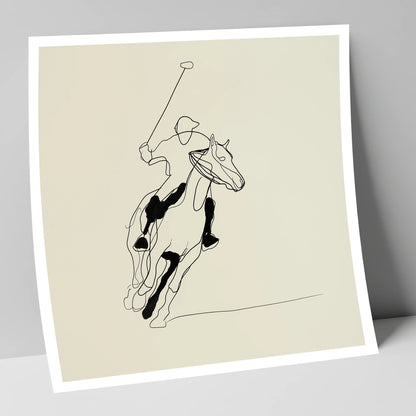 Fluidity of the Chukka polo horse art print