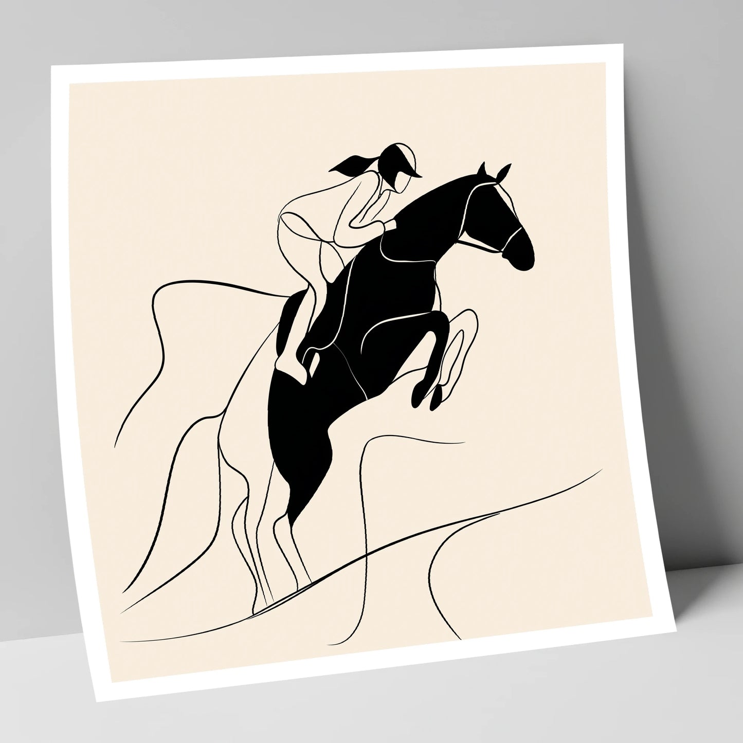 Fluid Ascent show jumping horse art print