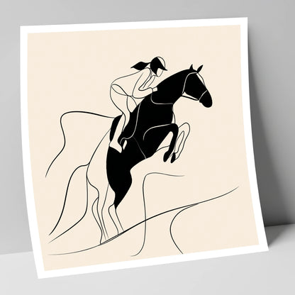 Fluid Ascent show jumping horse art print