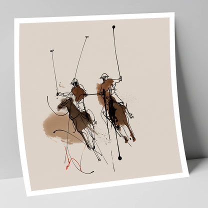Dynamic Ride Off polo horse art print