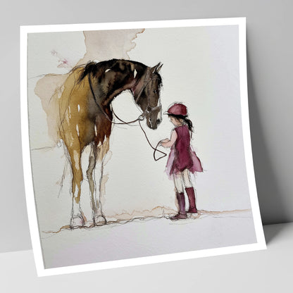 A Gentle Bond horse & rider art print