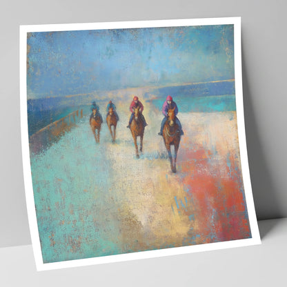 The Morning String racing horse art print