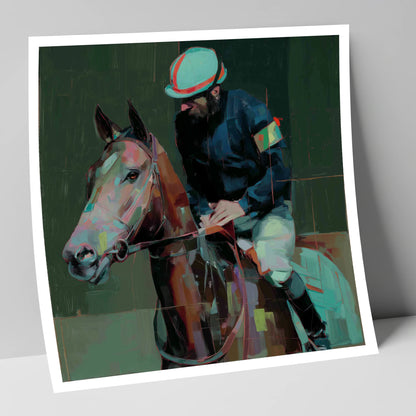 Quiet Intensity racing horse art print