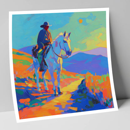 Painted Western Sun western horse art print