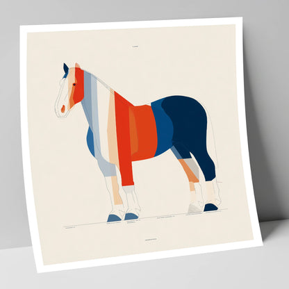 Modernist Equine Silhouette horse breed art print