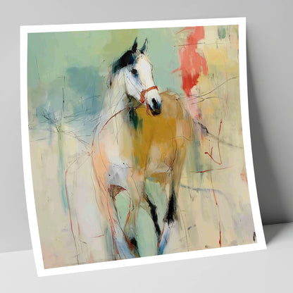 Abstract Paddock Spirit racing horse art print