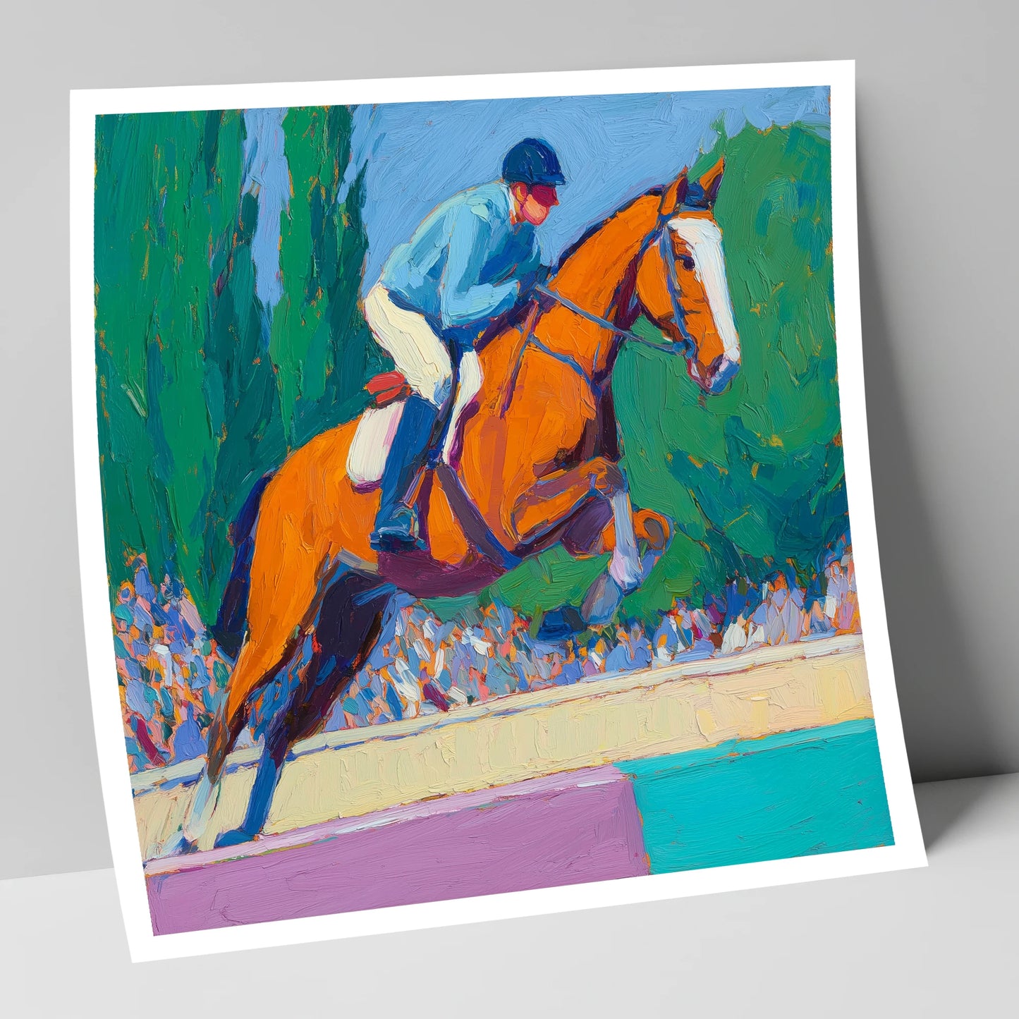 Bold Clear Round show jumping horse art print