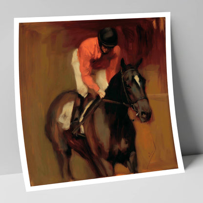 Trackside Shadows racing horse art print