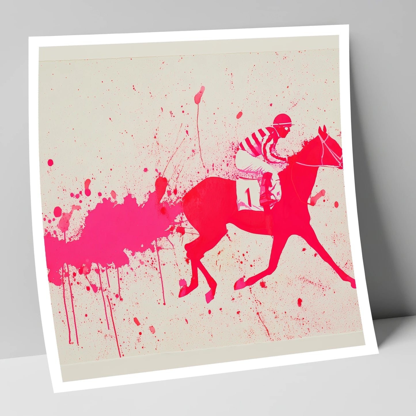 Magenta Racing Surge racing horse art print