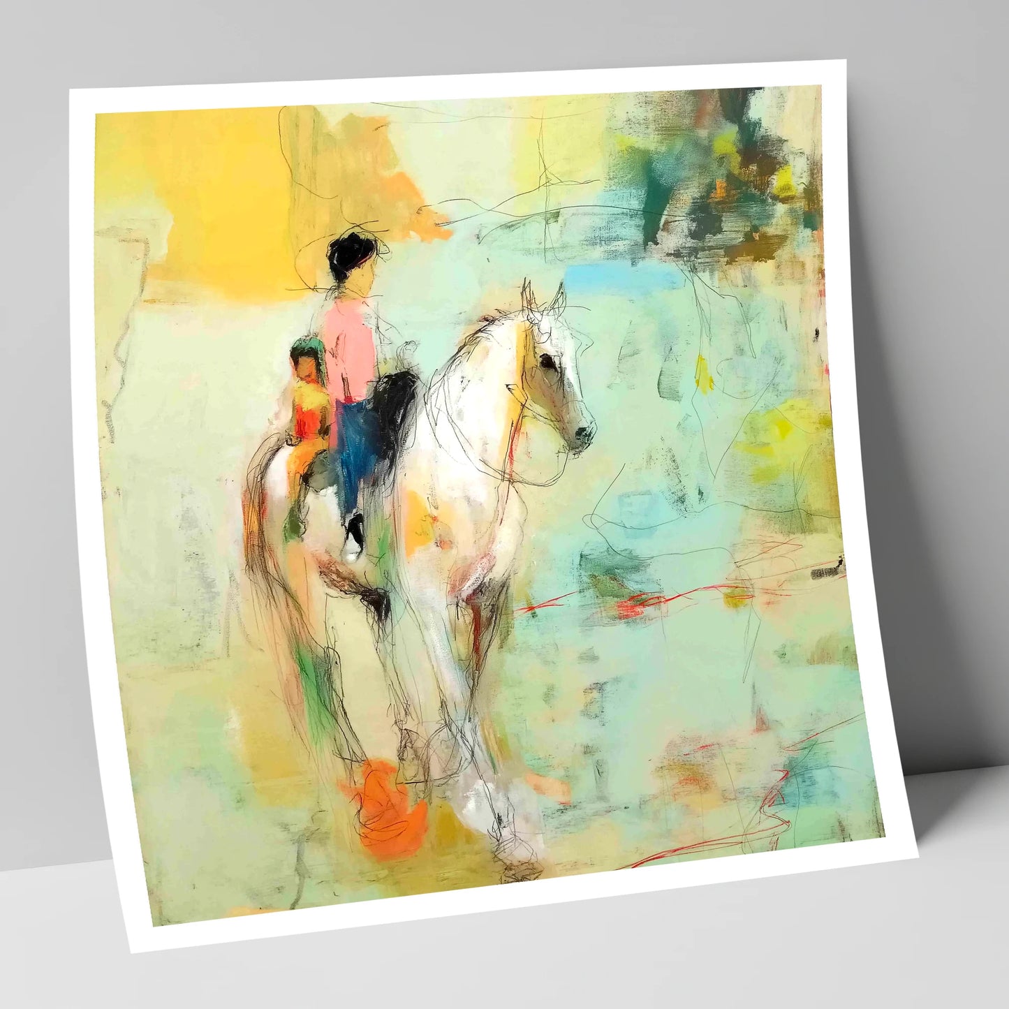 The Shared Ride horse & rider art print