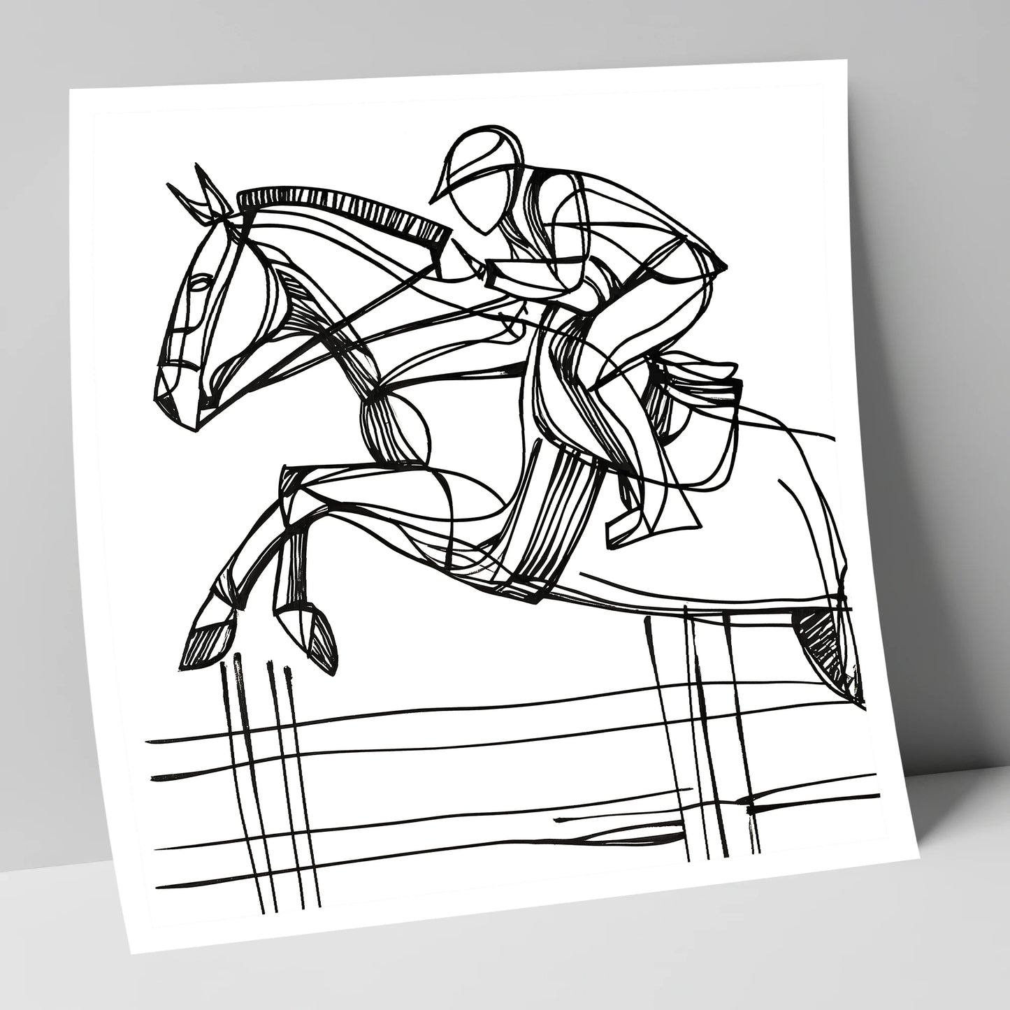 The Perfect Arc show jumping horse art print