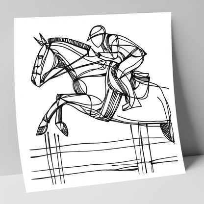 The Perfect Arc show jumping horse art print