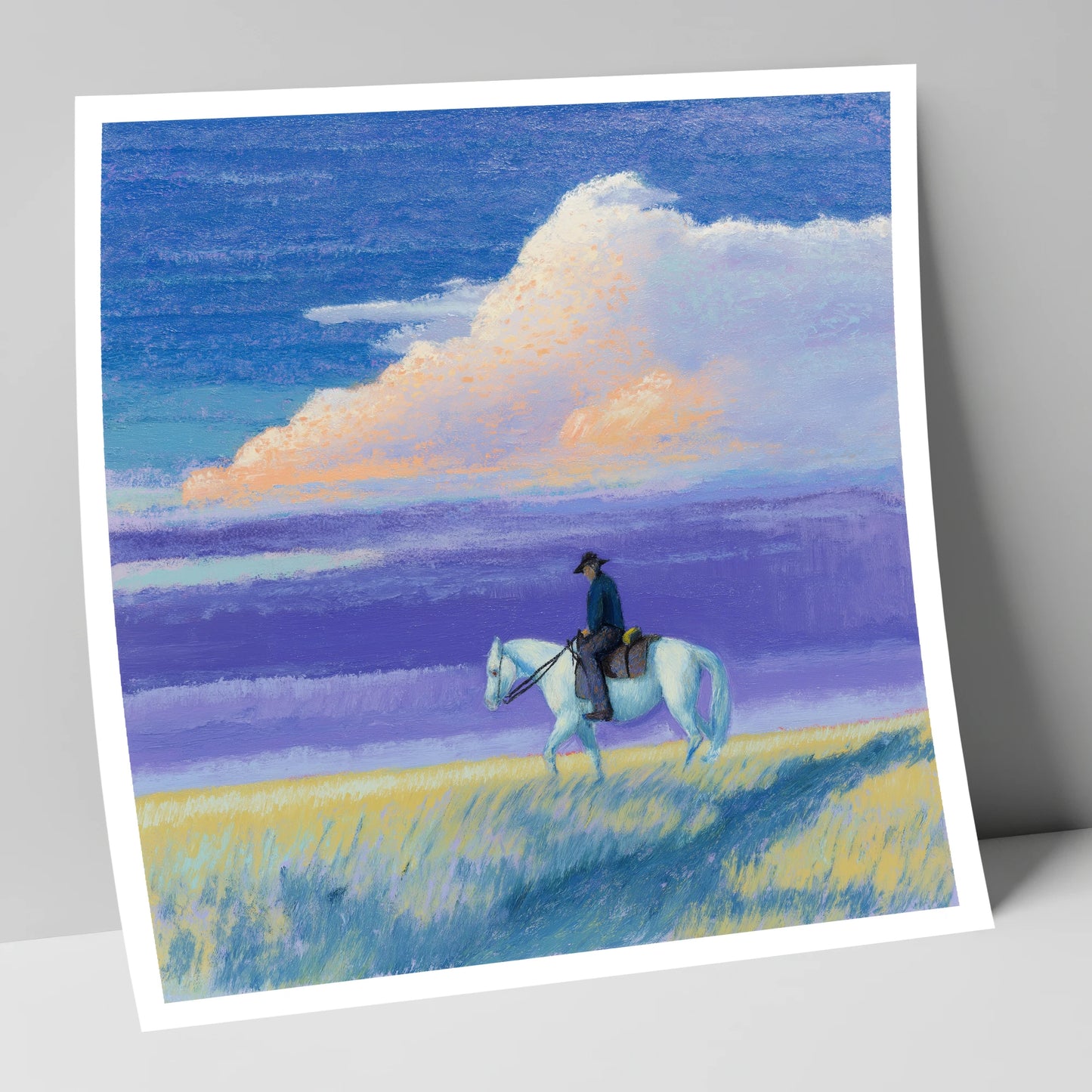Beneath a Lilac Sky western horse art print