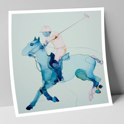 Fluid Polo Strike polo horse art print