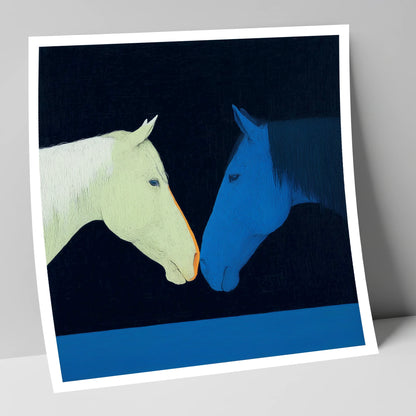 Midnight Connection horse portrait art print
