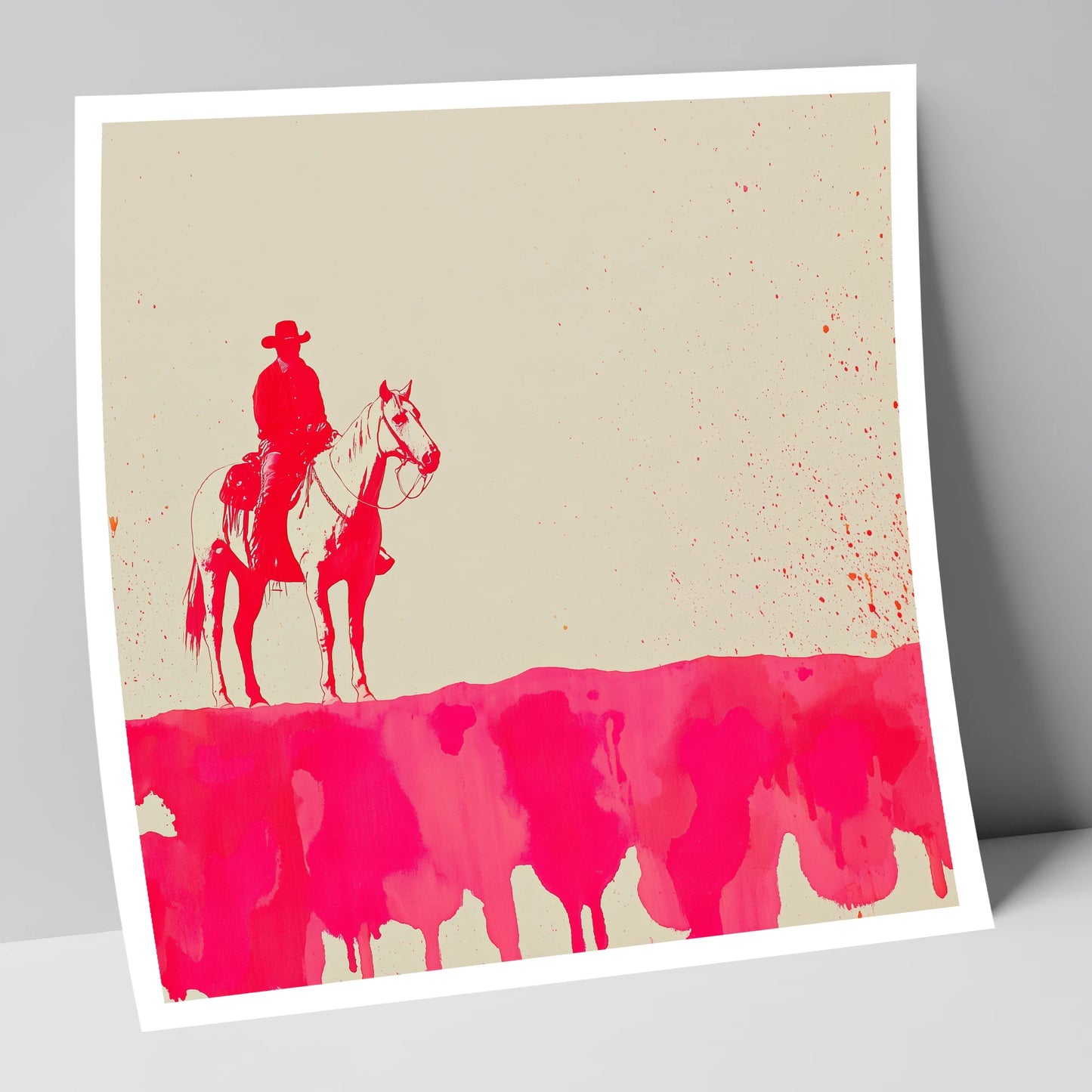Crimson Frontier western horse art print