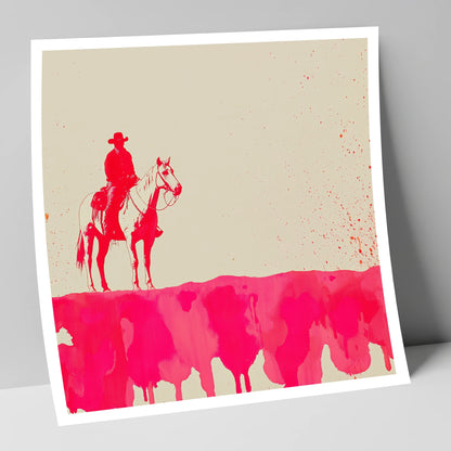 Crimson Frontier western horse art print