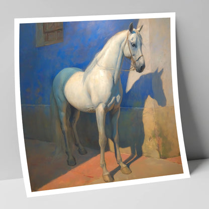 The Azure Courtyard horse breed art print
