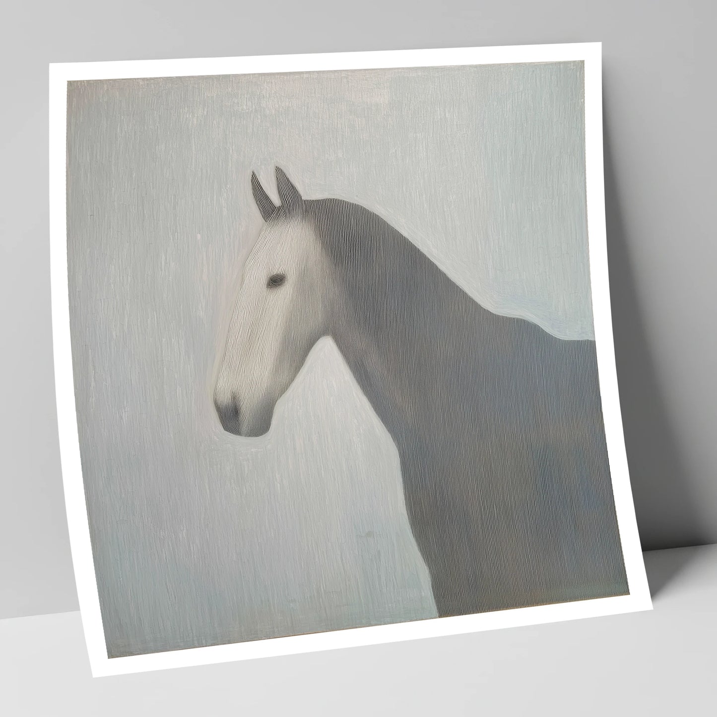 Linear Elegance horse portrait art print