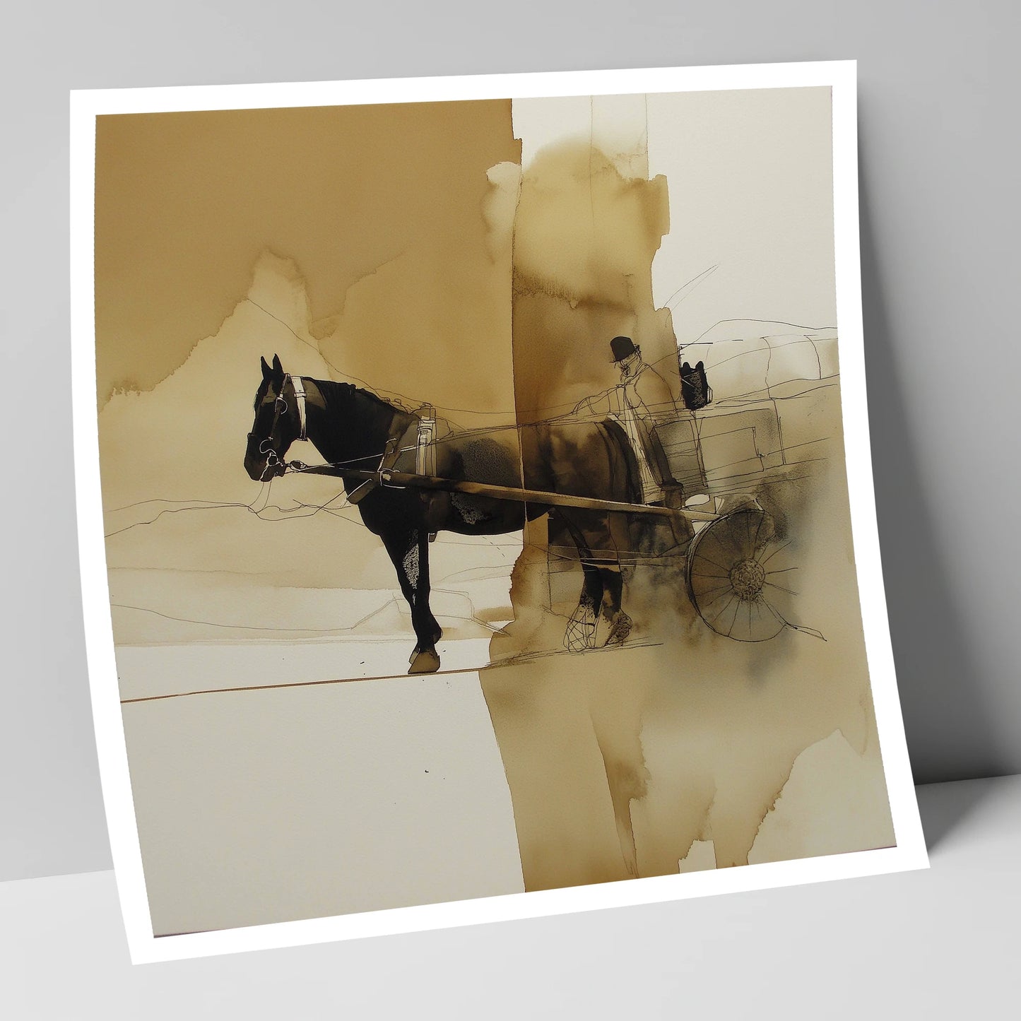 The Sepia Draught working horse art print