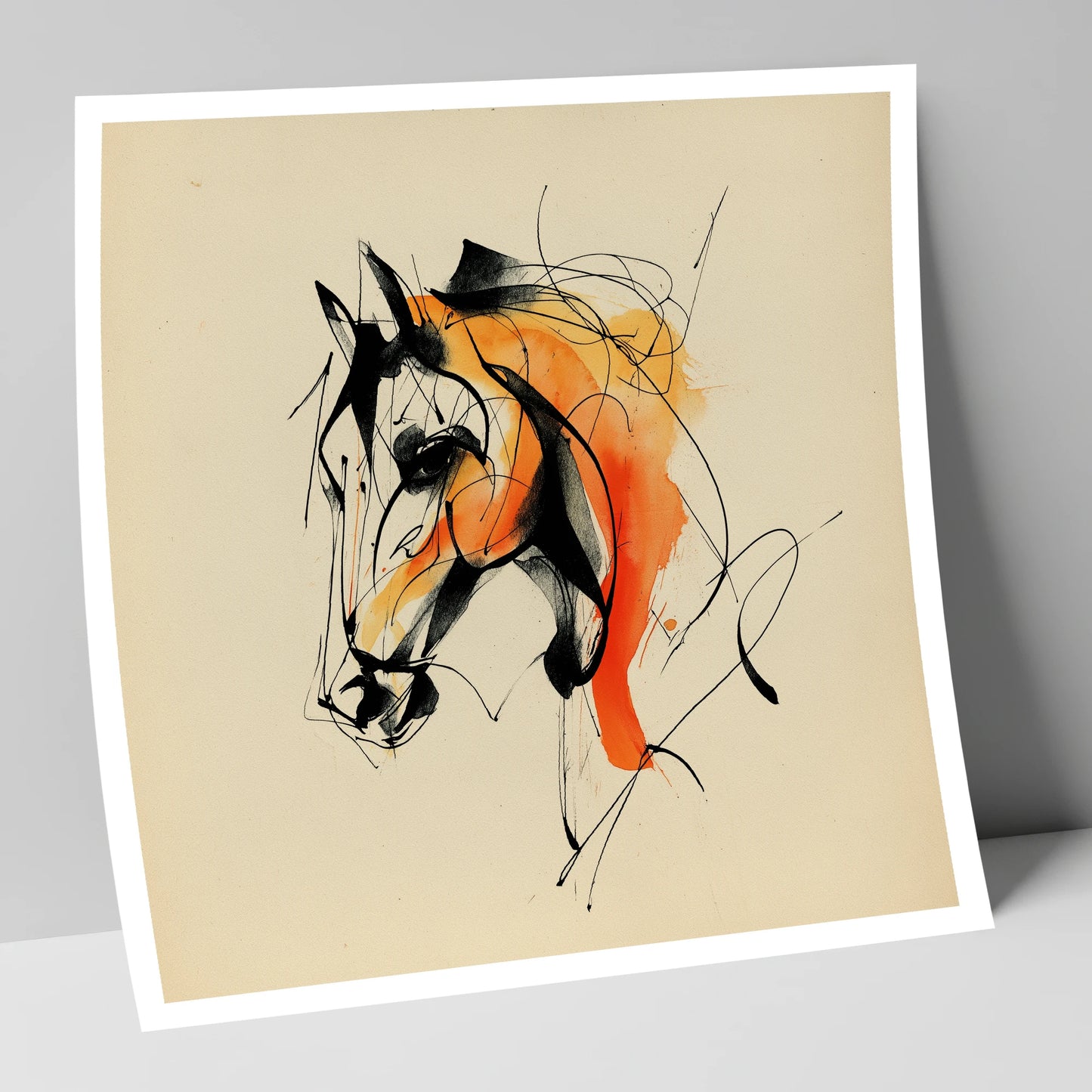 Amber Vitality horse portrait art print