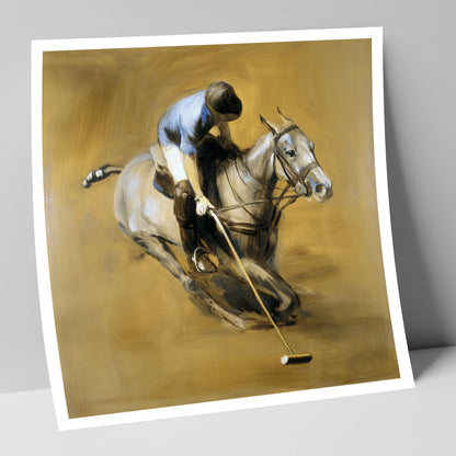 The Decisive Swing polo horse art print