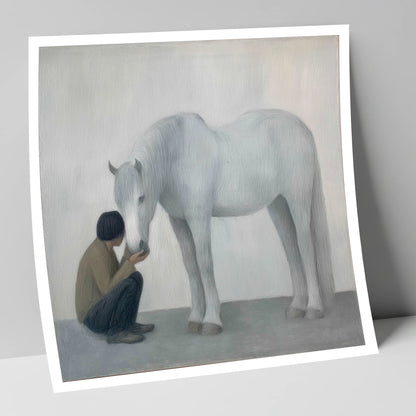 The Quiet Connection horse & rider art print