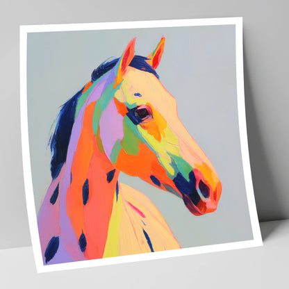 Technicolour Spirit horse breed art print