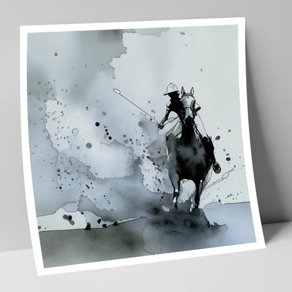 Out of the Mist polo horse art print