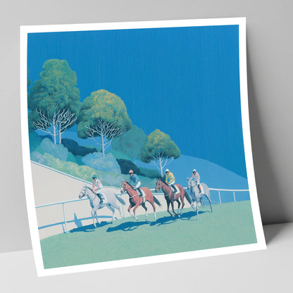 The Cerulean Sprint racing horse art print