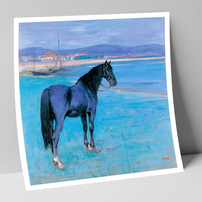 Azure Coast Equine horse landscape art print