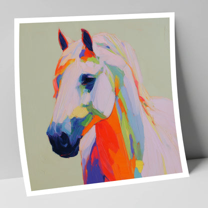 Vivid Equine Profile horse breed art print